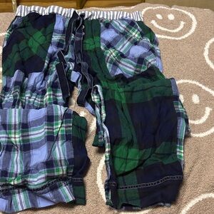 Aerie Green and Blue Plaid Pajama Pants